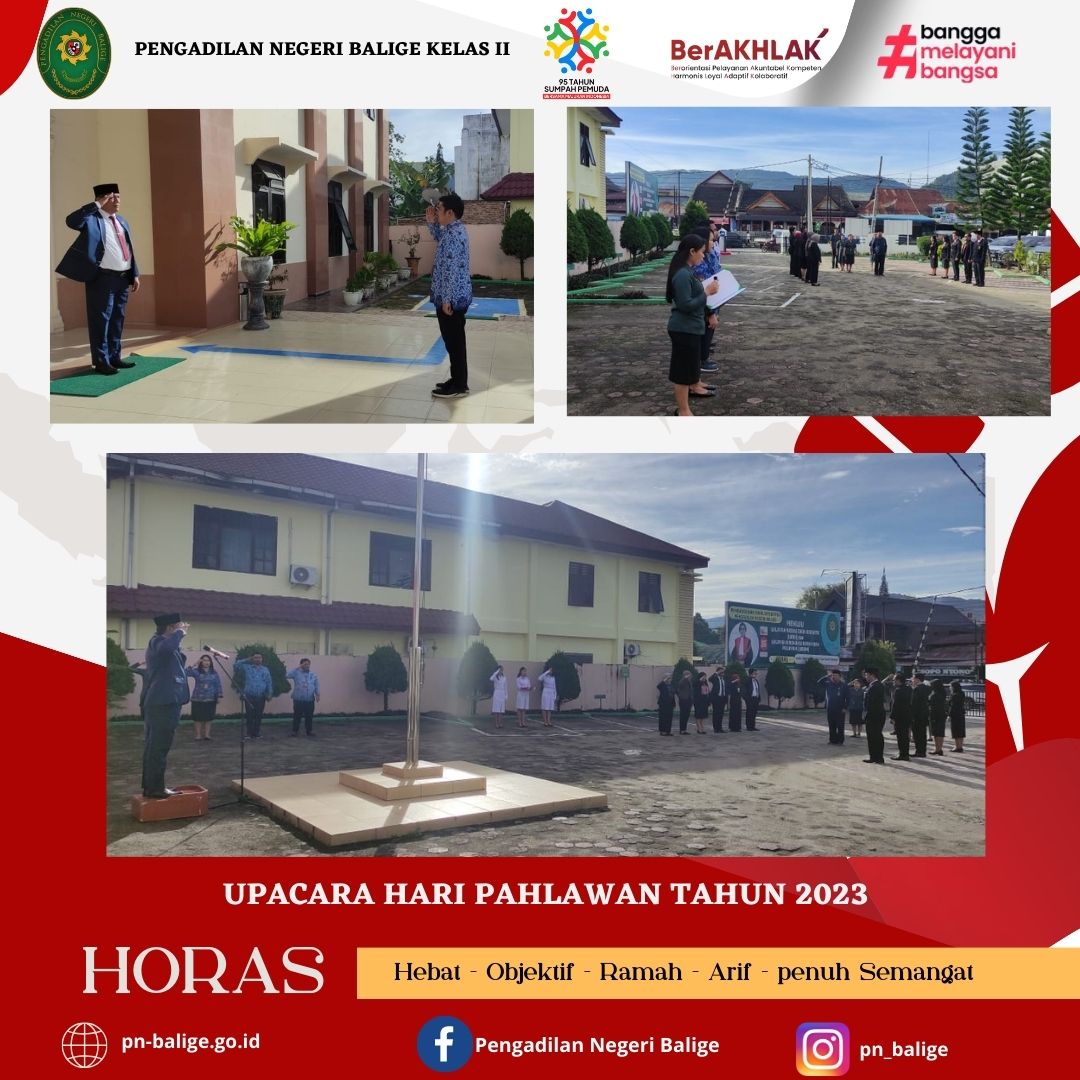 UPACARA HARI PAHLAWAN TAHUN 2023 di PENGADILAN NEGERI BALIGE